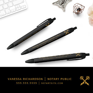 Professionele Zwart Goud Notaris Promo Business Zwarte Inkt Pen