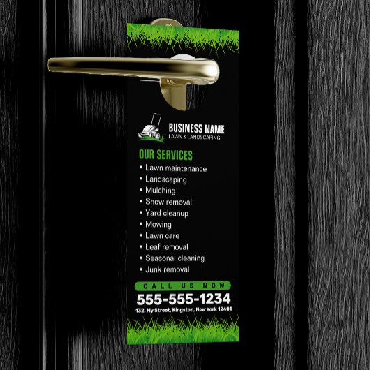 Professionele Zwart Groen Lawn Care & Landscaping