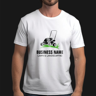 Professionele Zwart Groen Lawn Care & Landscaping T-shirt