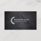 Professionele zwart-stontextuur van de bouw visitekaartje (Voorkant)