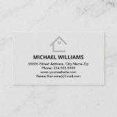 Professionele zwart-wit algemene constructie visitekaartje (Achterkant)