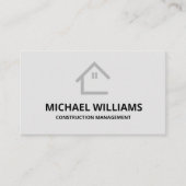 Professionele zwart-wit algemene constructie visitekaartje (Voorkant)