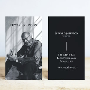 Professionele zwart-wit foto visitekaartje