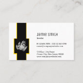 Professionele zwart-wit QR Code Juwelier Visitekaartje (Achterkant)