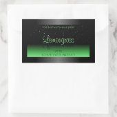 Professionele zwarte en groene productlabel Glitte Rechthoekige Sticker (Tas)