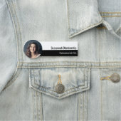 Professionele zwarte en witte aangepaste foto naamplaatje (In situ)