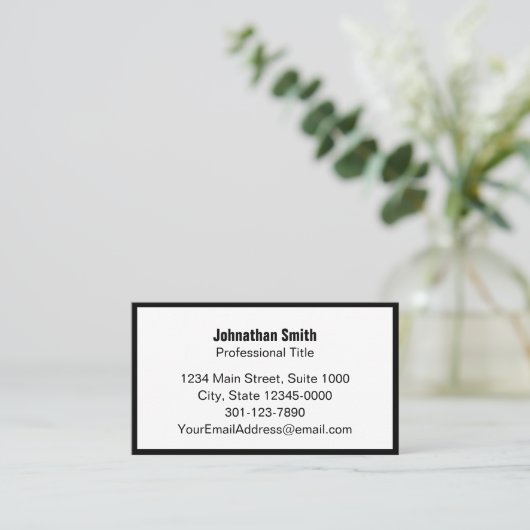 Professionele zwarte en witte QR-code Sjabloon Afsprakenkaartje (Staand voorkant)