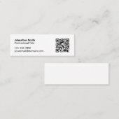 Professionele zwarte en witte QR-codeoproepkaart Mini Visitekaartje (Voorkant / Achterkant)