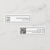 Professionele zwarte en witte Uw Logo- en QR-code Contactkaartje (Voorkant / Achterkant)