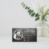 Professionele zwarte lassen Visitekaartjes (Staand voorkant)