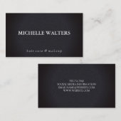 Professionele zwarte leder in elastische kleur visitekaartje (Voorkant / Achterkant)