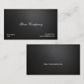Professionele zwarte lederen afdrukken visitekaartje (Voorkant / Achterkant)