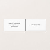 Professionele zwarte rand Elegant Black Visitekaartjes (Buitenkant ongevouwen)