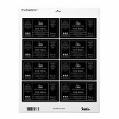 Professionele zwarte serumlabels etiket (Full Sheet)