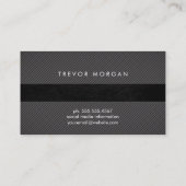 Professionele zwarte strepen visitekaartje (Achterkant)