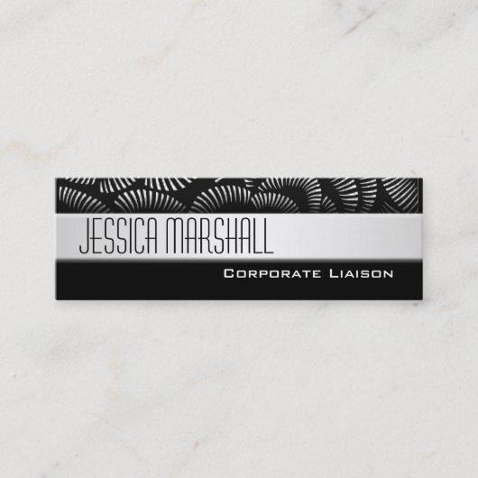 Professionele zwarte Visitekaartjes met dunne lijn (Voorkant)