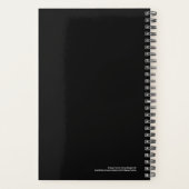 Professionele zwarte & witte streep | Naam en jaar Planner (Achterkant)