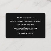 Professionelle Moderne Monogramm Visitenkarte Visitekaartje (Achterkant)