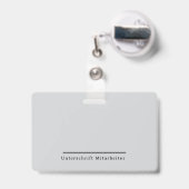 Professioneller Mitarbeiterausweis – Modern Badge (Back with Retractable)
