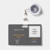 Professioneller Mitarbeiterausweis – Modern Badge (Front with Retractable)