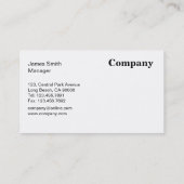 Professionnel - cartes de visite (Dos)