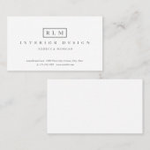 Professionnel Élégant Simple Carte de visite blanc (Devant / Derrière)