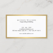 Professionnel Faux Gold et Carte de visite blanc (Dos)