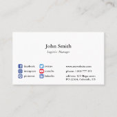 professionnel minimaliste carte de visite (Devant)