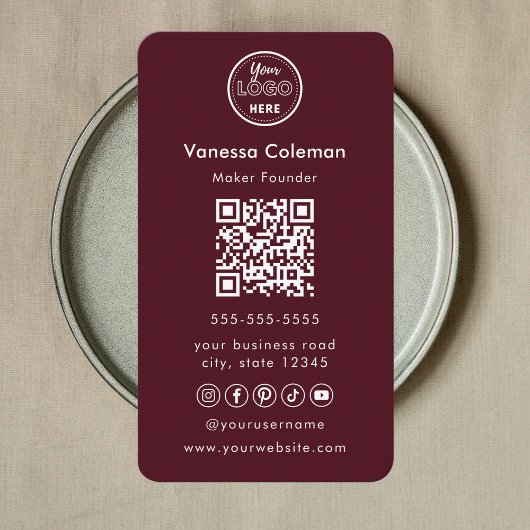 Professionnel minimaliste Carte de visite Bourgogn