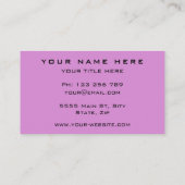 Professionnel - Modèle de carte de visite de conce (Dos)