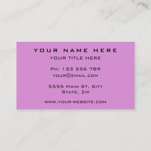 Professionnel - Modèle de carte de visite de conce (Dos)