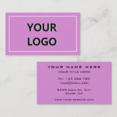 Professionnel - Modèle de carte de visite de conce (Devant / Derrière)