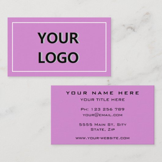 Professionnel - Modèle de carte de visite de conce (Devant / Derrière)