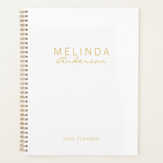 Professionnel moderne blanc et or (Devant)