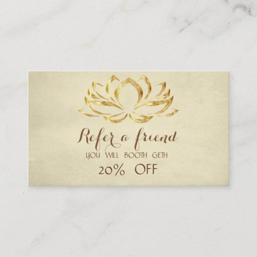 Professionnel moderne, Carte de référence Lotus (Devant)