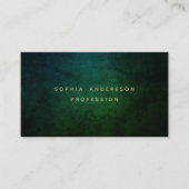 Professionnel Moderne Chic Carte de visite foncé (Devant)
