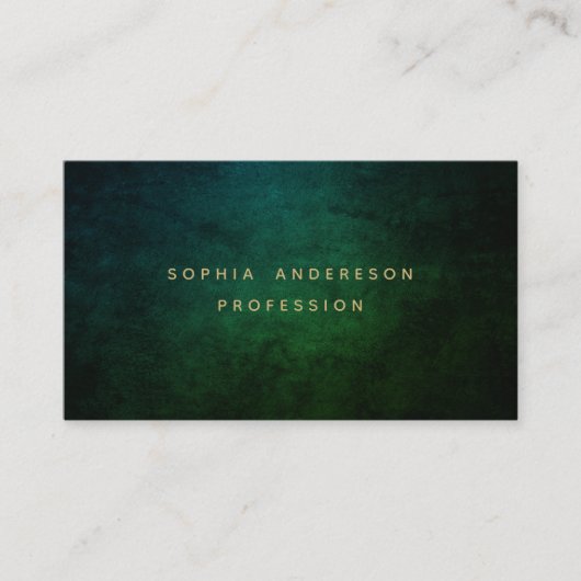 Professionnel Moderne Chic Carte de visite foncé (Devant)