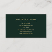 Professionnel Moderne Chic Carte de visite foncé (Dos)