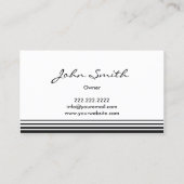 Professionnel Moderne Gras Gras Carte de visite (Dos)