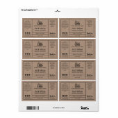 Professionnel moderne Kraft Étiquettes du visage (Feuille entière)