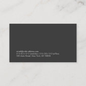 PROFESSIONNEL MODERNE No 3 Carte de visite (Dos)