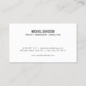 PROFESSIONNEL MODERNE No 4 Carte de visite (Dos)