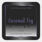 Professionnel noir blanc Produit Étiquette bleu ca (Devant)