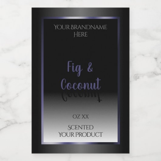 Professionnel noir blanc Produit Étiquette bleu ca (Étiquettes simples)