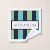 Professionnel nommé Classic Green Sage, Marine & T (Gant de toilette)