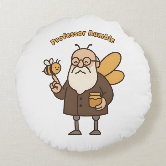 Professor Bumble Round Pillow Rond Kussen (Achterkant)