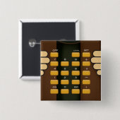 Professor Calculator Vierkante Button 5,1 Cm (Voorkant /achterkant)