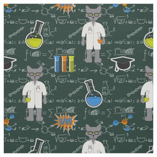 Professor Cat Fabric Stof (Swatch)