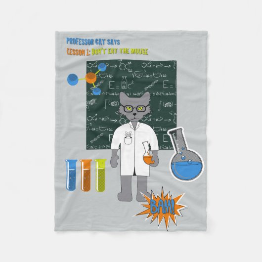 Professor Cat Fleece Blanket Deken (Voorkant)