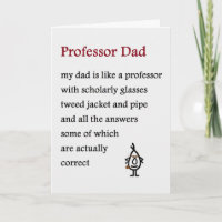Professor Dad - een grappig Vaderdag gedicht